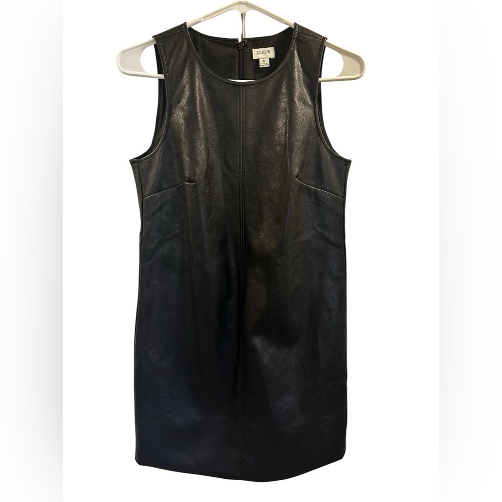 J.Crew Factory Faux-Leather Shift Dress